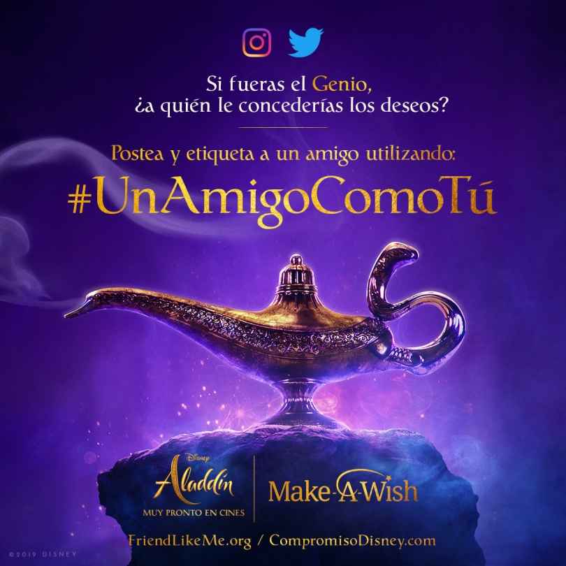Portada de Disney y Make-A-Wish lanzan el desafío #UnAmigoComoTú con Will Smith para celebrar el estreno de Aladdín