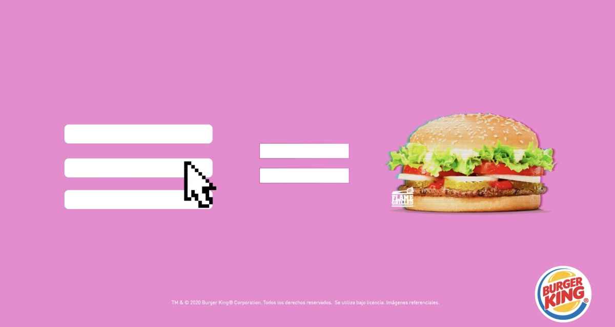 Portada de Burger King Chile invita a intercambiar el botón de hamburguesa de cualquier sitio web por Whoppers gratis