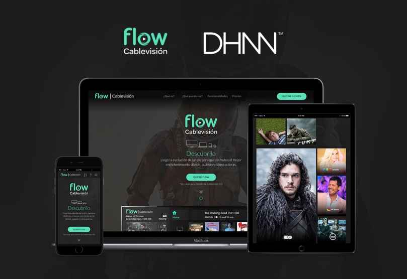 Portada de DHNN Creative Agency, a cargo del site de lanzamiento de Flow de Cablevisión