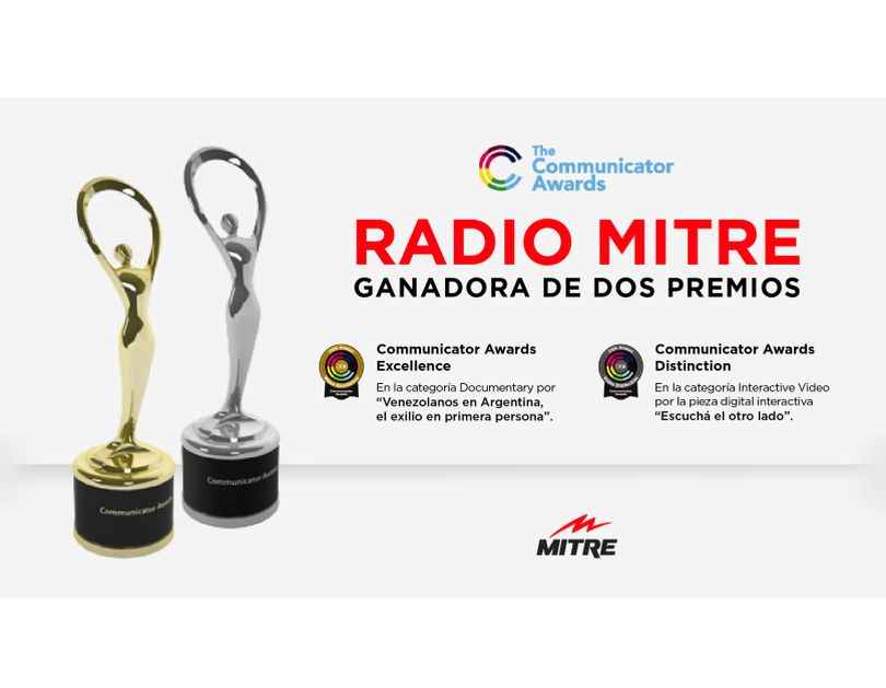 Portada de Radio Mitre fue premiada internacionalmente con dos Communicator Awards
