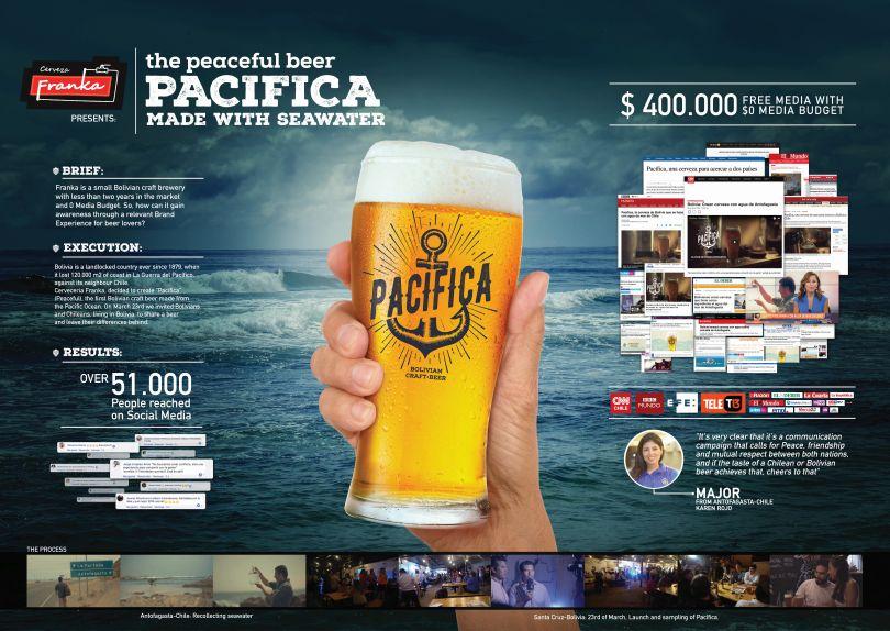 Portada de Raza Ad une a Bolivia y Chile en y Chile en "Pacífica", el nuevo comercial de Cervecería Franka