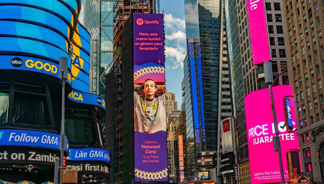 Portada de Spotify celebró el presente y pasado del género del Corrido con una campaña que invadió las calles de México y Estados Unidos