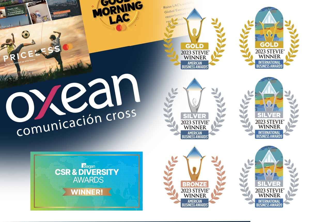 Portada de Oxean, agencia de comunicaciones internas de Mastercard en Latinoamérica y el Caribe, acompañó a la marca en su estrategia anual de premios